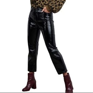 XLE the label vinyl black pants